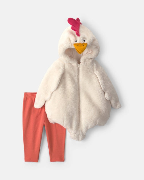 2-piece chick costume with pants, cream
