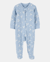 Pijama de algodão com estampado floral