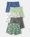 Pack 5 unidades de ropa interior, dinosaurios en verde