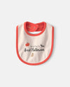 «Baby's First Halloween» bib, cream pumpkin