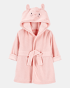 Bata de baño en rosa con diseño conejito