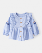 Blusa de manga larga azul - Carter's