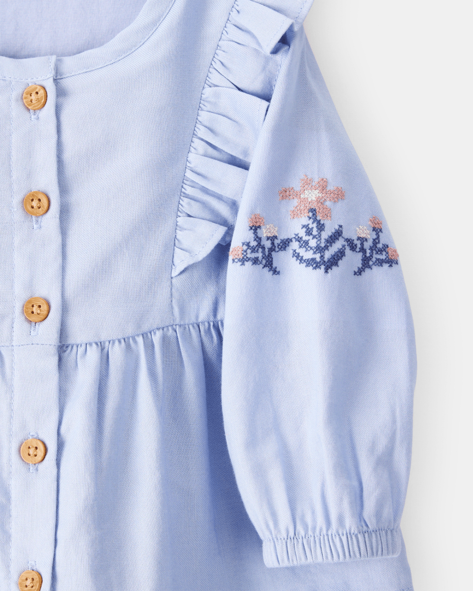 Blusa de manga larga azul - Carter's