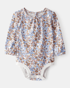 Body de manga larga con estampado floral en algodón suave - Carter's