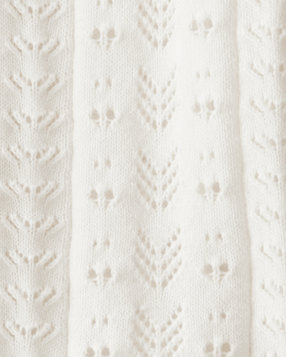 Cárdigan ivory de manga larga con botones - Carter's