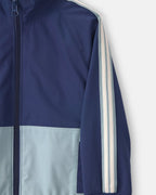 Chaqueta de popelín con cremallera y bloques de color, azul - Carter's