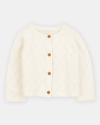 Chaqueta de punto con botones color marfil - Carter's