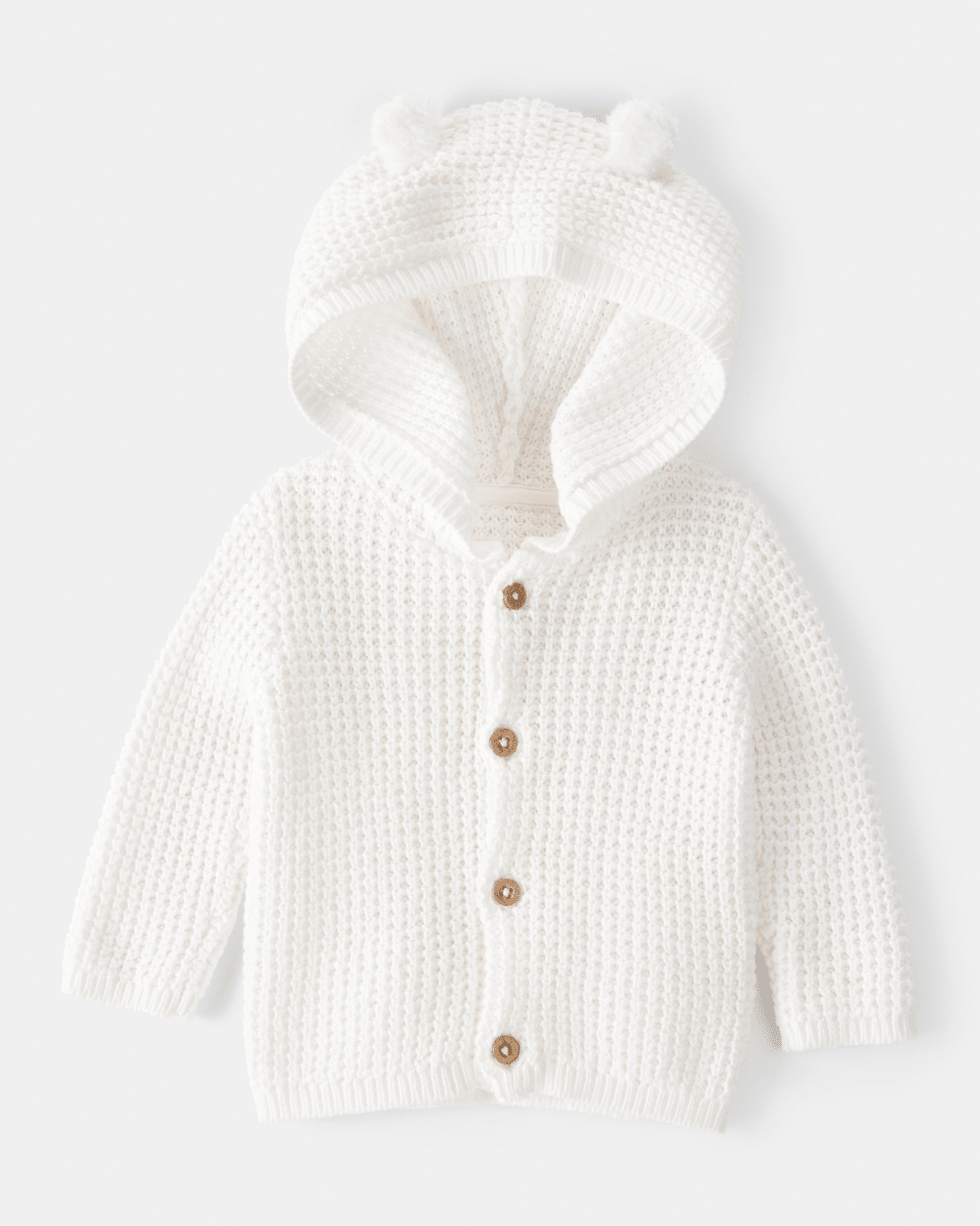 Chaqueta de punto con capucha, diseño oso - Carter's