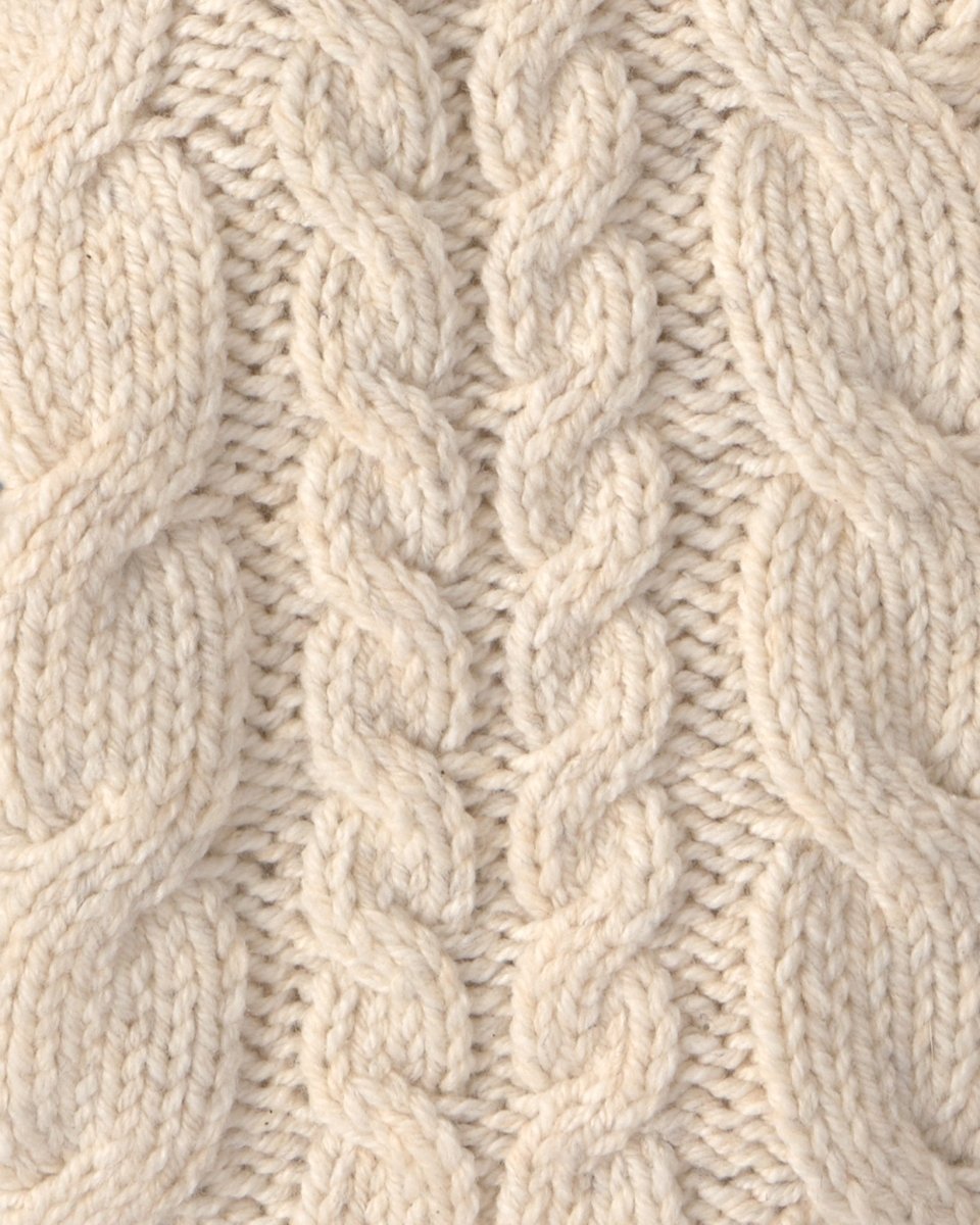 Chaqueta de punto grueso con ochos y cuello chal, crema - Carter's
