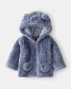 Casaco de sherpa azul