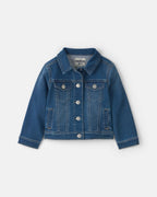 Chaqueta vaquera con oso de chenilla, lavado medio - Carter's