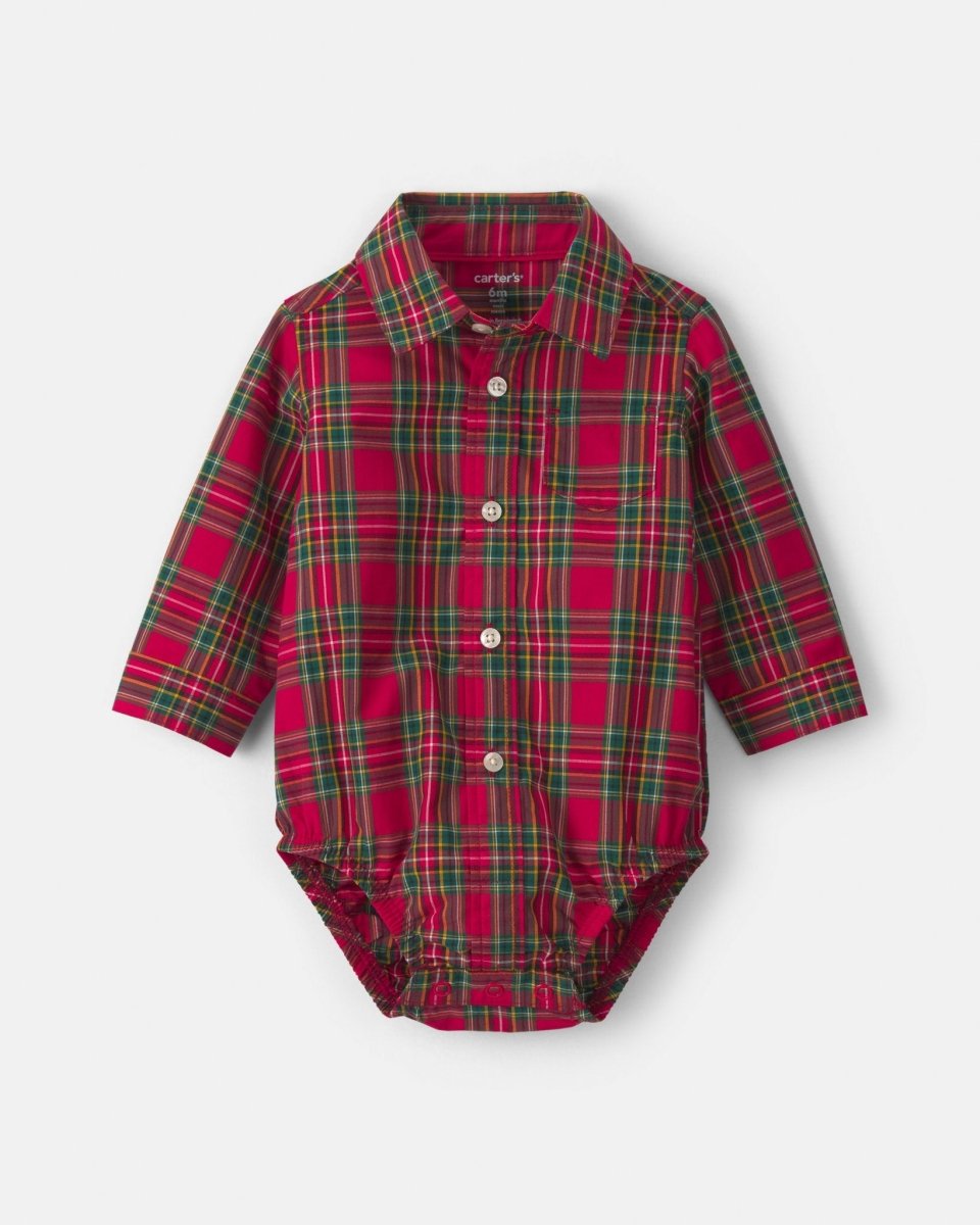 Conjunto 2 piezas, body de cuadros y vaquero con tirantes - Carter's