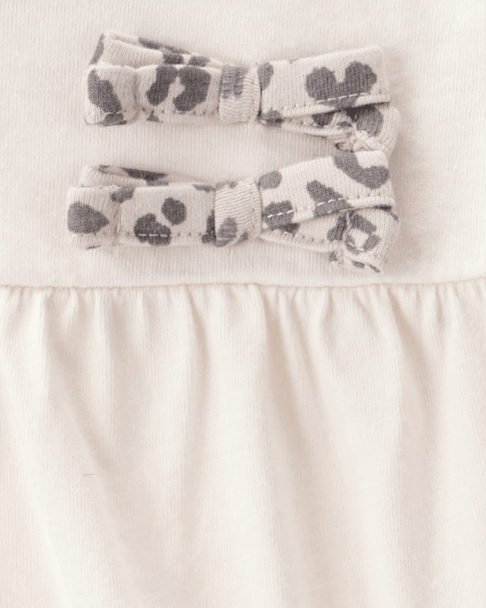 Conjunto 2 piezas con body de lazos y pantalón leopardo - Carter's