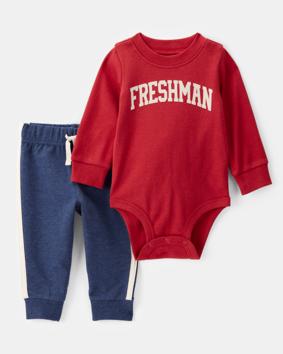 Conjunto 2 piezas con body “Freshman” varsity y jogger - Carter's