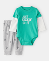 Conjunto de 2 peças com estampado de futebol