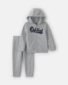 Conjunto 2 piezas de polar, sudadera y pantalón, gris