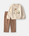 Conjunto 2 piezas de polar, sudadera y pantalón, perro
