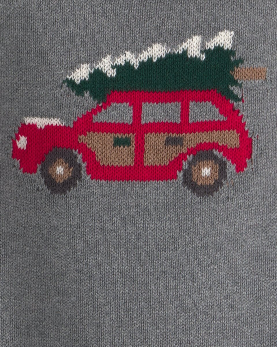 Conjunto 2 piezas, jersey con coche y árbol de Navidad - Carter's