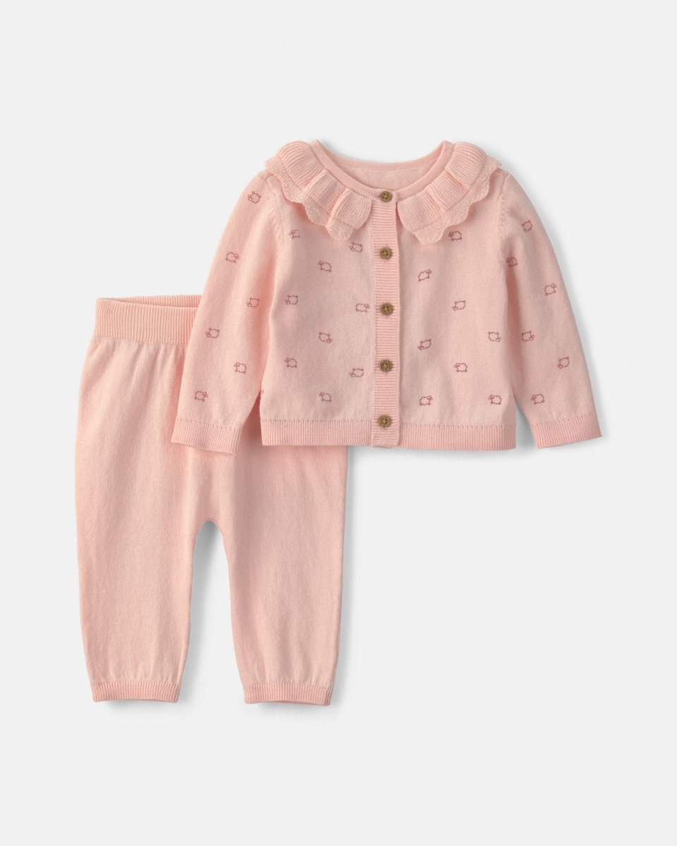 Conjunto 2 piezas, jersey con cuello y pantalón, ovejas - Carter's