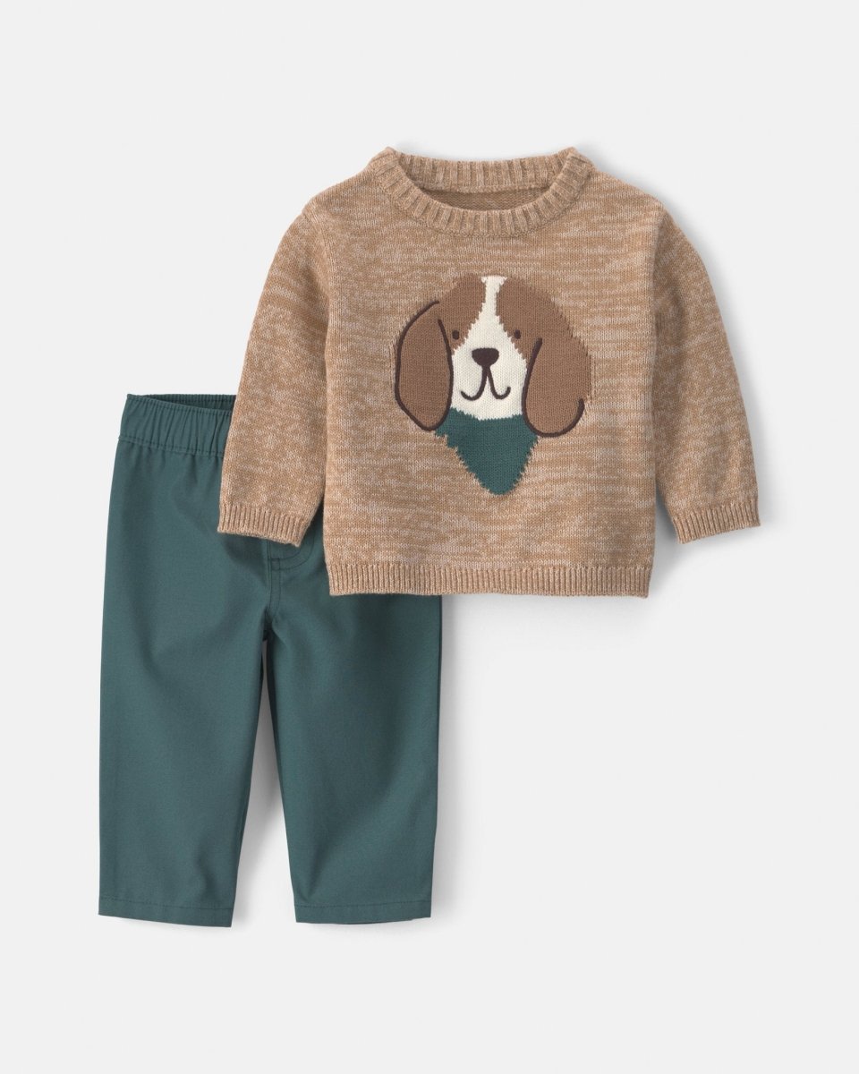 Conjunto 2 piezas, jersey de algodón y pantalón, perro - Carter's