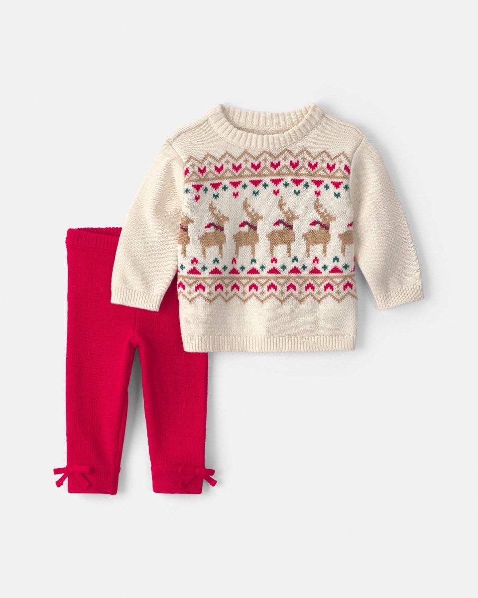 Conjunto 2 piezas, jersey y leggings de punto, renos - Carter's