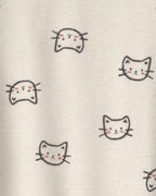 Conjunto 2 piezas, peto de pana rosa y camiseta de gatos - Carter's
