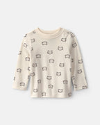 Conjunto 2 piezas, peto de pana rosa y camiseta de gatos - Carter's