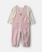 Conjunto 2 piezas, peto de rayas hickory y camiseta - Carter's