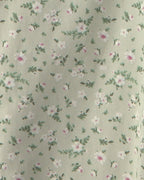 Conjunto 2 piezas, peto de sarga y camiseta de flores, verde - Carter's