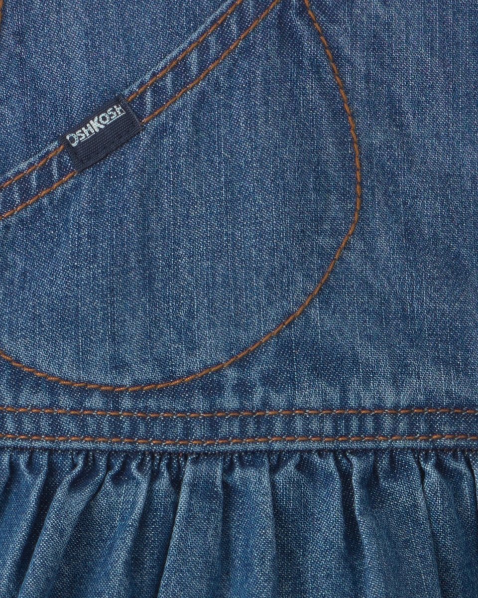 Conjunto 2 piezas, peto falda vaquera claro y camiseta - Carter's