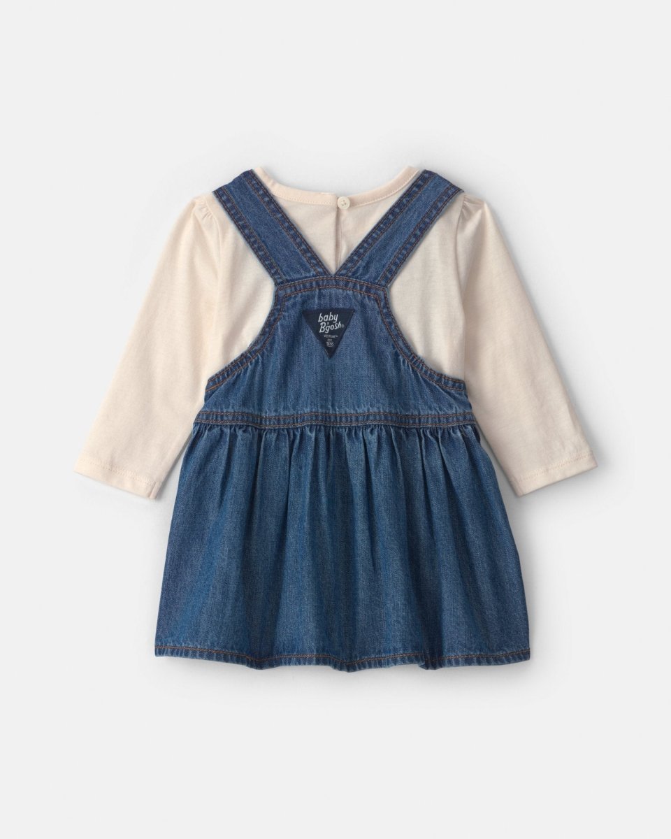 Conjunto 2 piezas, peto falda vaquera claro y camiseta - Carter's
