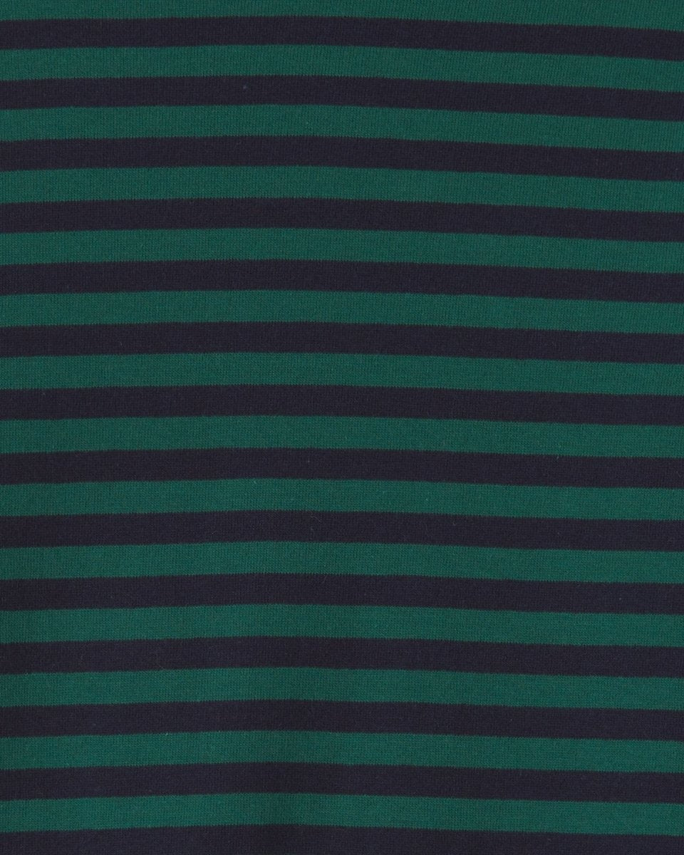 Conjunto 2 piezas, peto vaquero y camiseta a rayas verdes - Carter's