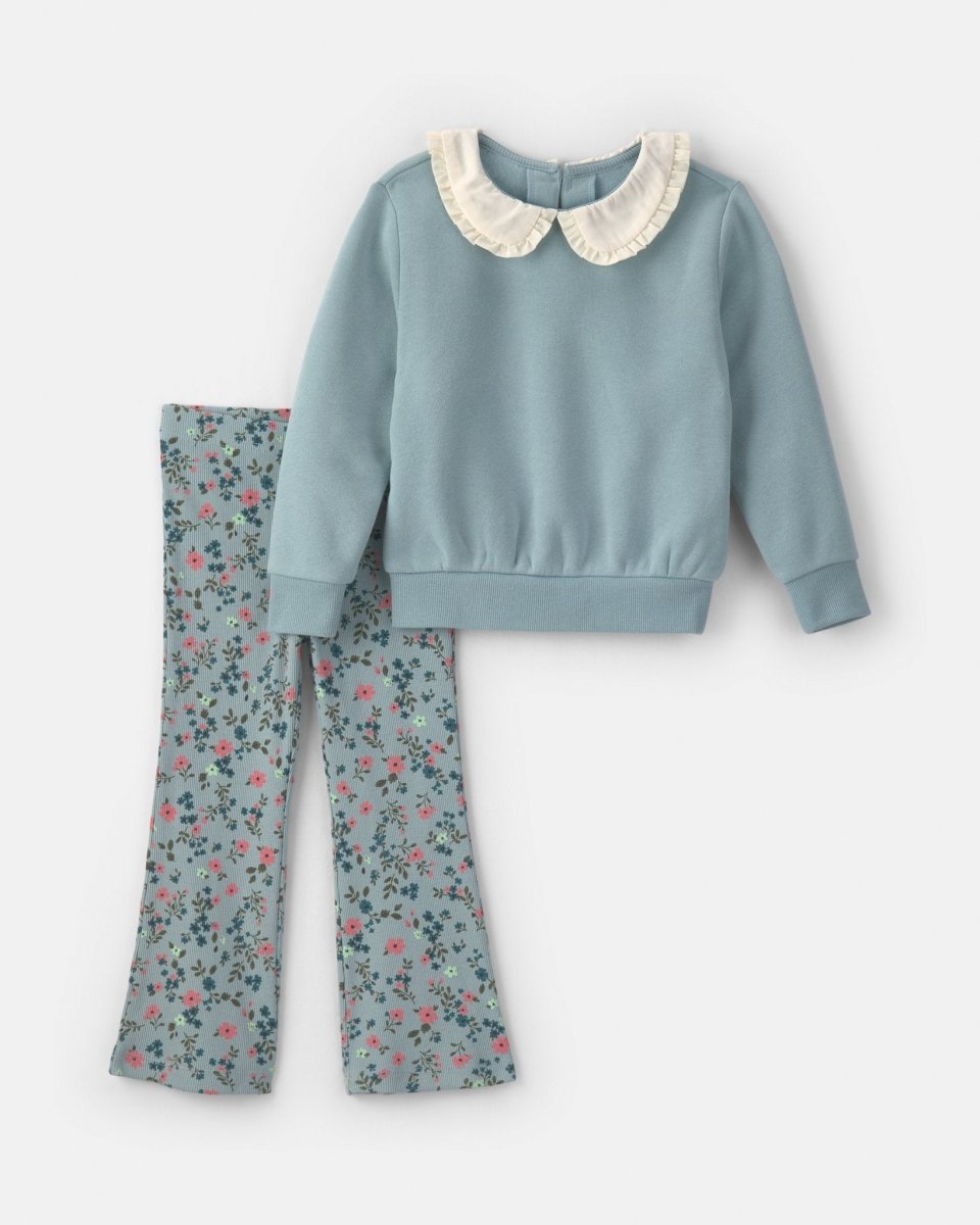 Conjunto 2 piezas, sudadera con cuello y legging acampanado - Carter's