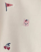 Conjunto 2 piezas, sudadera universitaria con lazos, rosa - Carter's