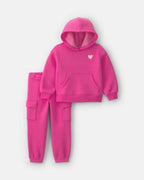 Conjunto 2 piezas, sudadera y jogger cargo, corazones - Carter's