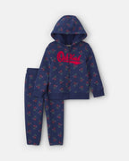 Conjunto 2 piezas, sudadera y pantalón floral, azul marino - Carter's