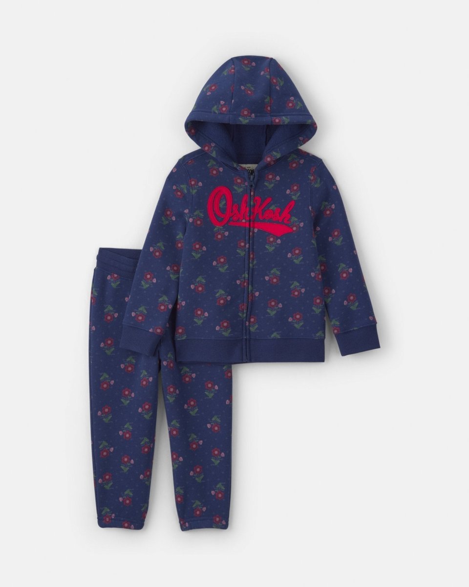 Conjunto 2 piezas, sudadera y pantalón floral, azul marino - Carter's