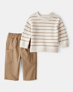 Conjunto 2 piezas suéter de rayas y pantalón cargo - Carter's