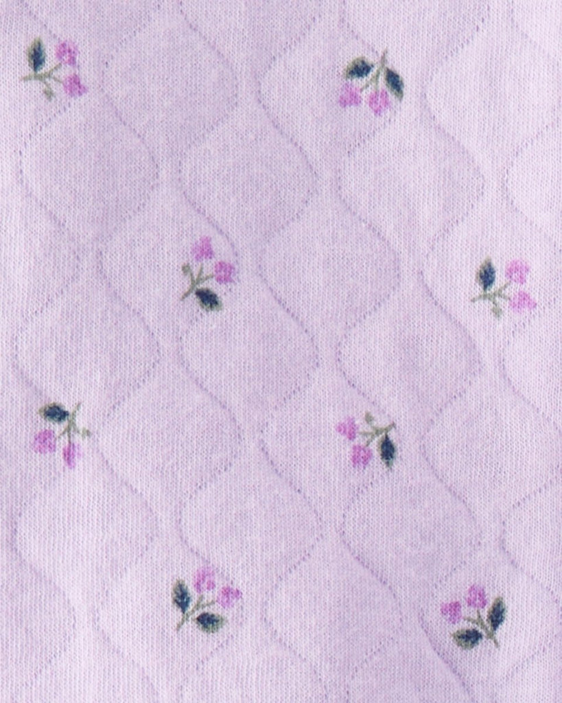 Conjunto 3 piezas cárdigan morado acolchado estilo bomber para bebé niña - Carter's