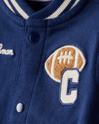 Conjunto 3 piezas cárdigan varsity azul, body y pantalón - Carter's