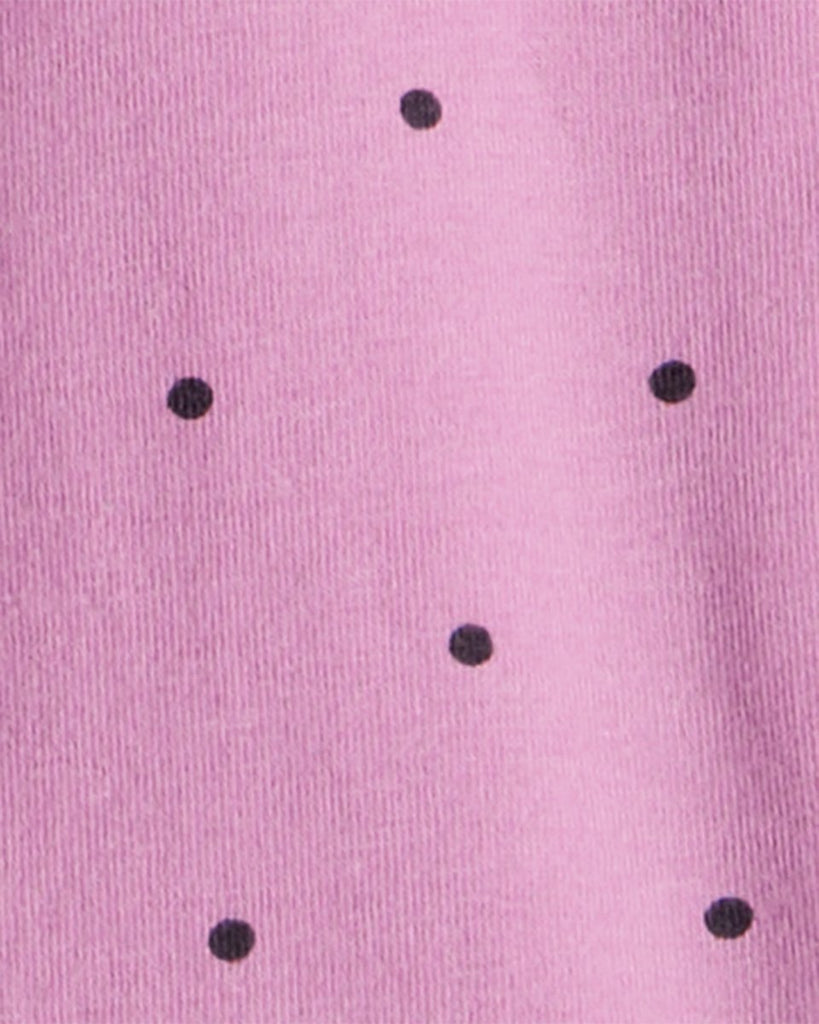 Conjunto 3 piezas chaleco morado con estampado floral y peluche para bebé niña - Carter's