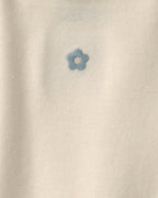 Conjunto 3 piezas, chaqueta de borreguito, flores en azul - Carter's