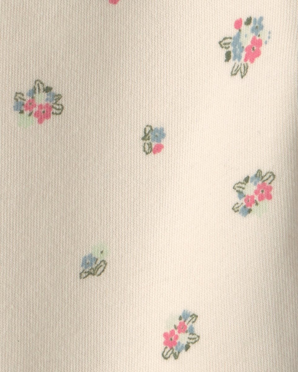 Conjunto 3 piezas, chaqueta polar con capucha, flores - Carter's