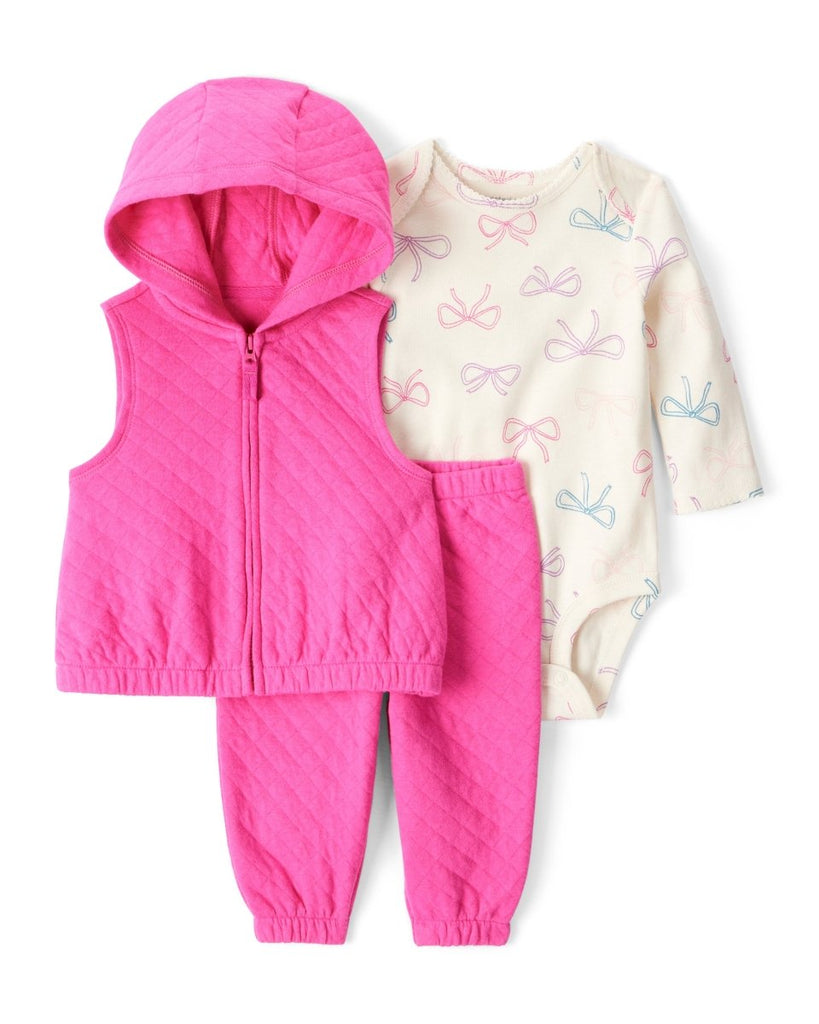 Conjunto 3 piezas con chaleco acolchado y lazos | Carter’s ES - Carter's