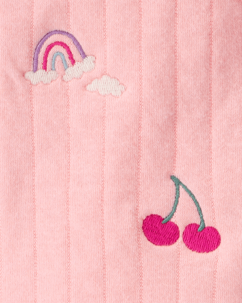 Conjunto 3 piezas con chaleco bordado de frutas - Carter's