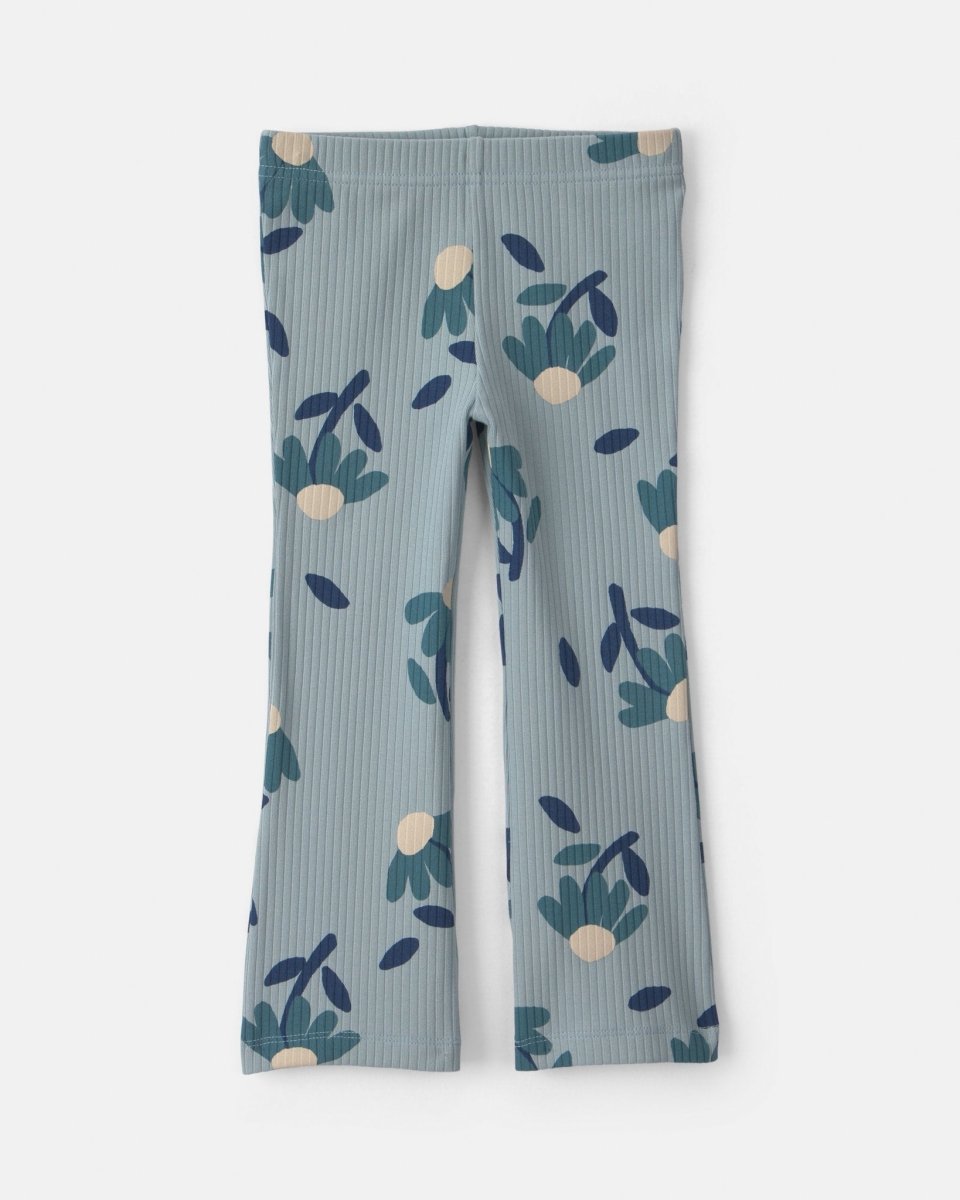 Conjunto 3 piezas con chaleco bordado, flores en azul - Carter's