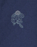Conjunto 3 piezas con chaleco bordado, flores en azul - Carter's