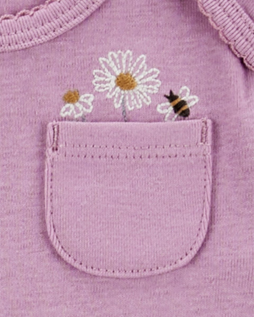 Conjunto 3 piezas de algodón, chaqueta, pantalón y body, diseño floral - Carter´s España