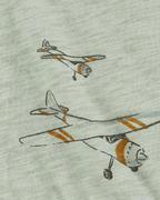 Conjunto 3 piezas de chaqueta, pantalón y body corto, diseño aviones - Carter's