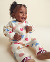 Conjunto 3 peças em polar, «I Love Daddy», corações